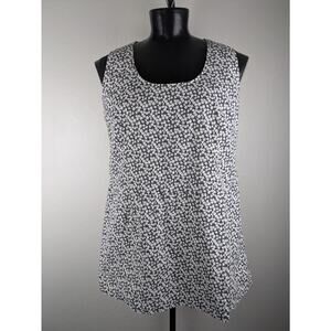 Vintage Venezia sleeveless romper shorts skort black white gray ditsy floral